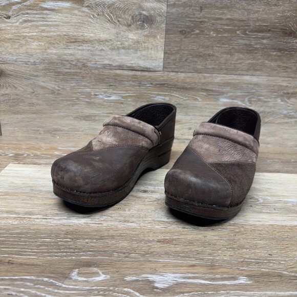 Dansko Patchwork Professional Brown Leather Clog Shoes Women's Size EU 39 - Picture 1 of 6
